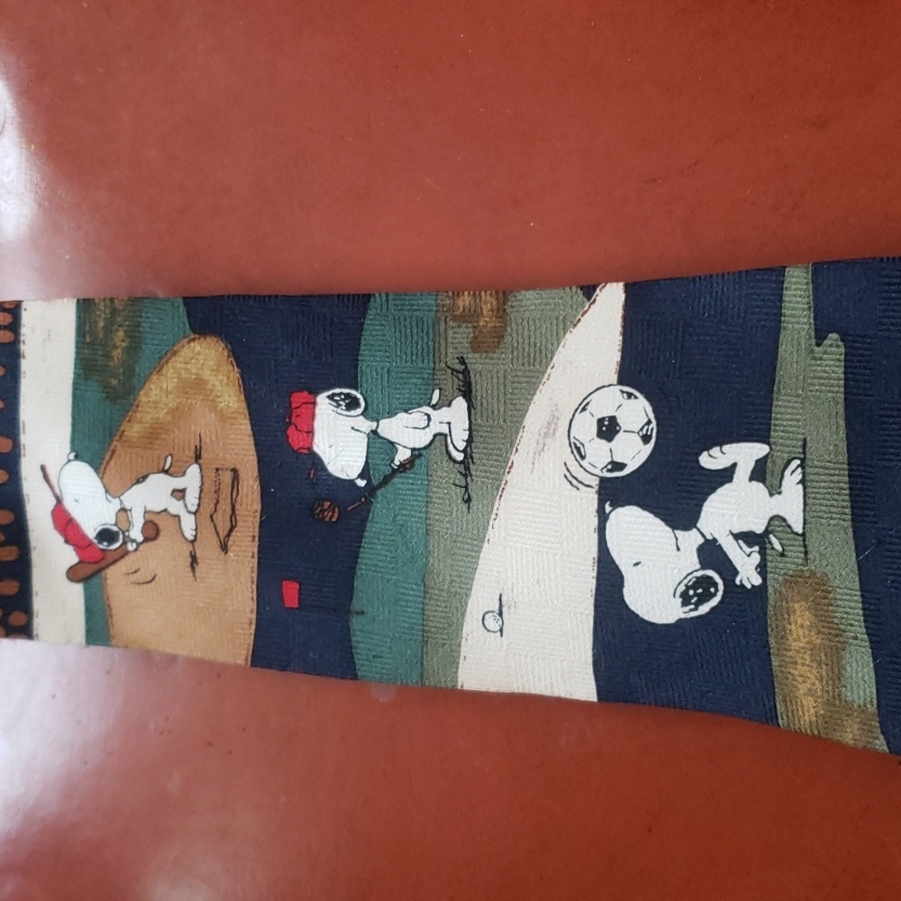 Peanuts Snoopy Sports Tie United Feature Syndicate Inc Vintage - Picture 5 of 5